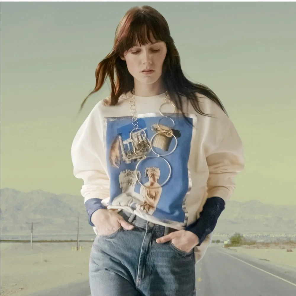 NWT Zara Venus Italica Sweatshirt.  Size M - Picture 2 of 8